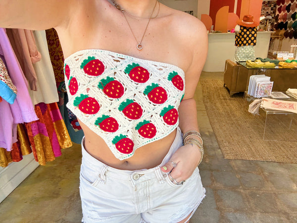 Strawberry Crochet Bandana