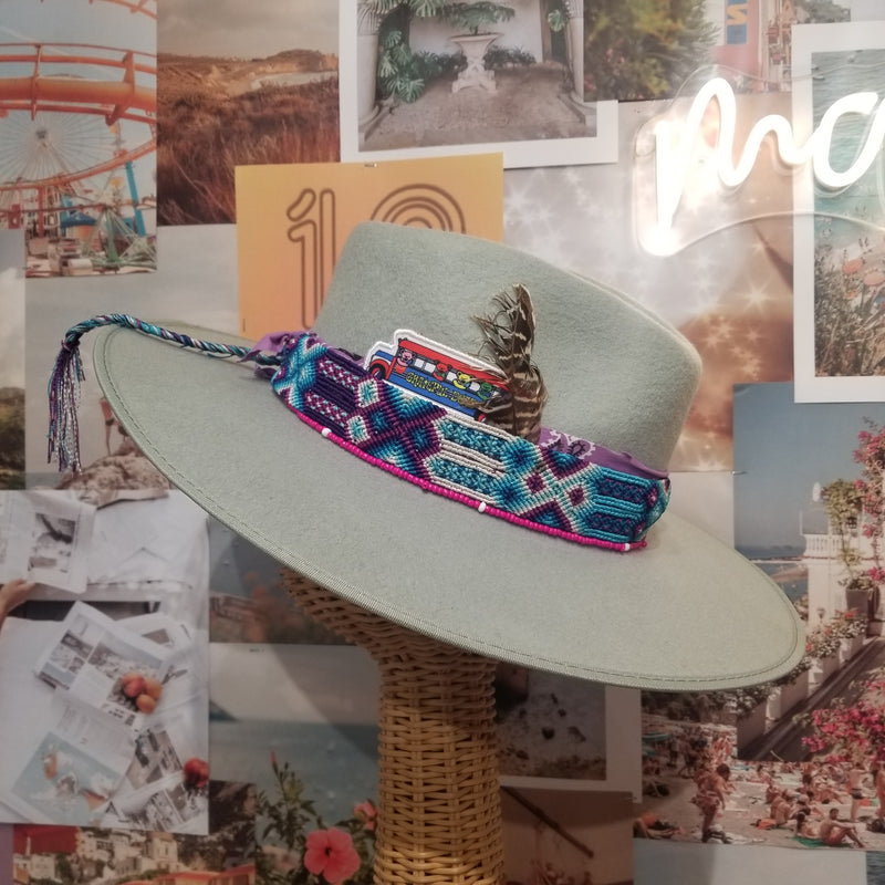 Sequin Music Note Hat in Purple