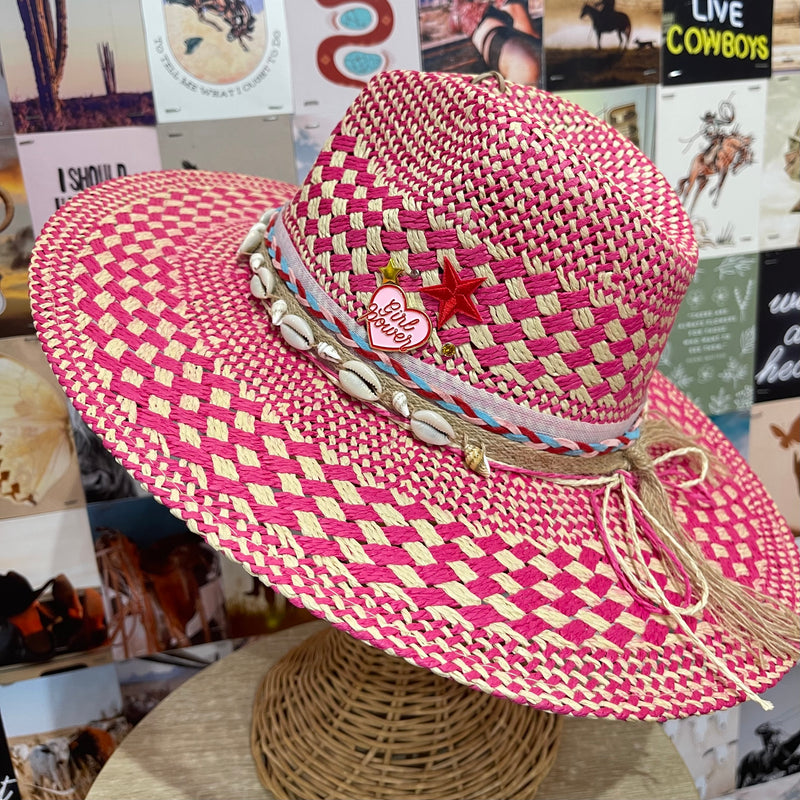 Girl Power Straw Hat