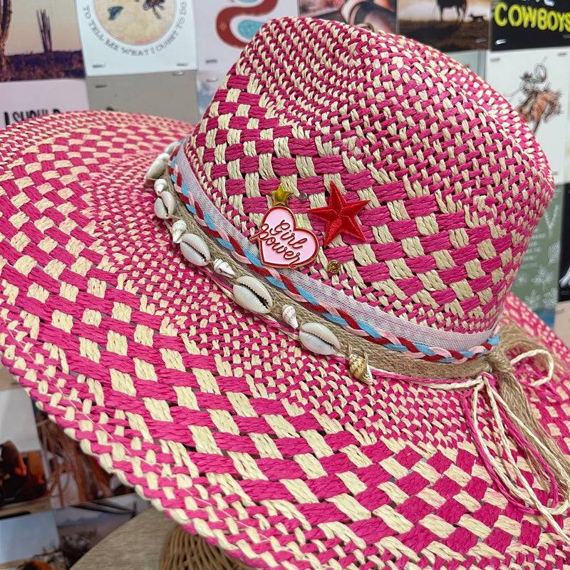 Girl Power Straw Hat