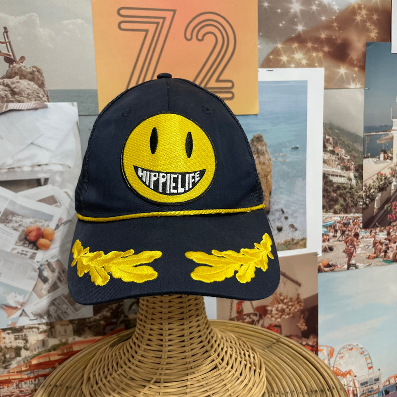 Hippie Life Patch on Denim Blue Trucker
