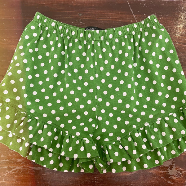 Green Polka Dot Ruffle Shorts WSL