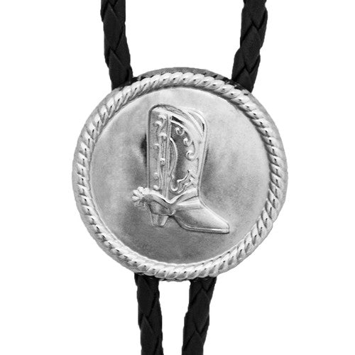 Silver Boot Bolo Tie WSL