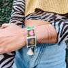 Rainbow Heart Beaded Bracelet